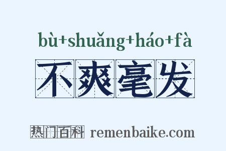 不爽毫发是什么意思的图片
